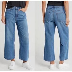 NWT Rag & Bone Minimalist Lori Mid Rise Crop Wide Leg Jeans Light Wash Size 27